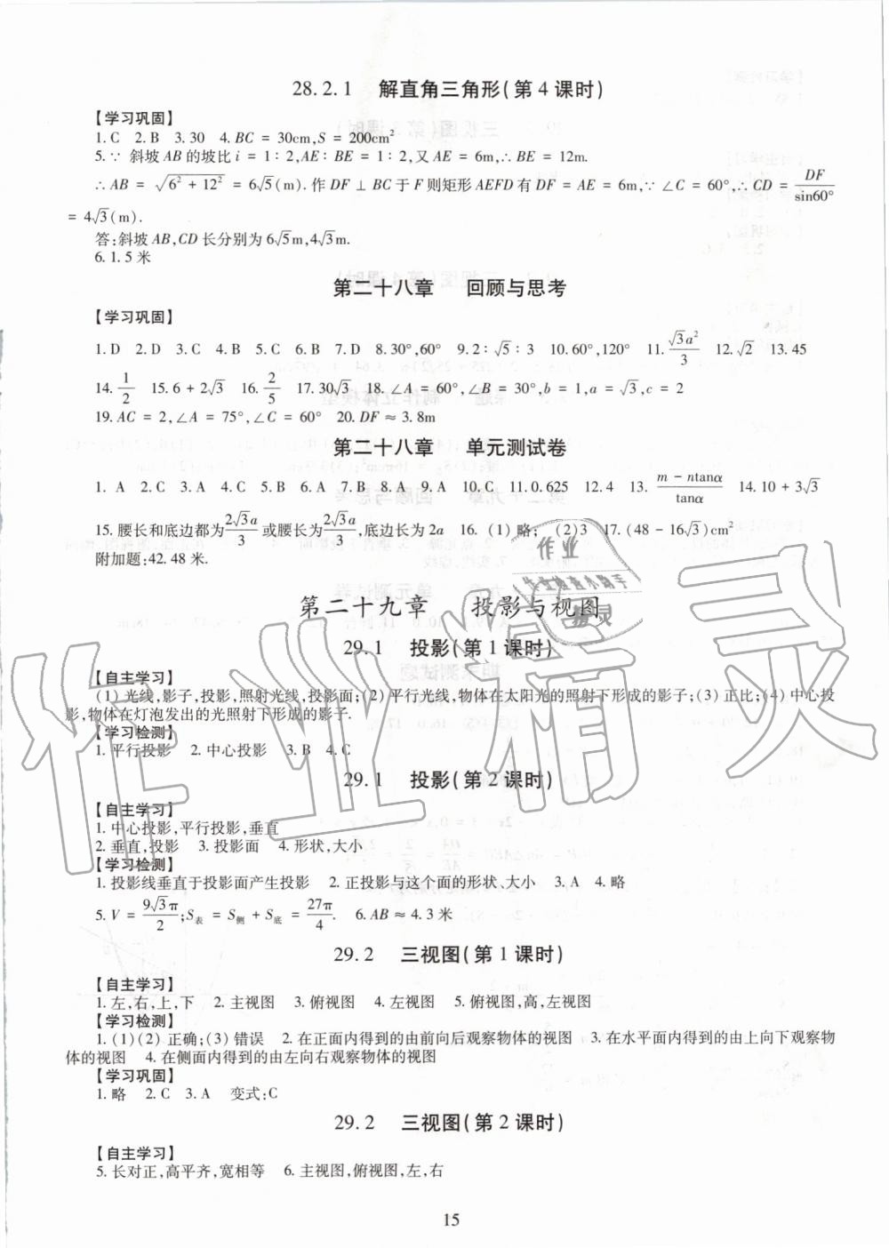 2019年智慧學(xué)習(xí)九年級數(shù)學(xué)全一冊人教版 第15頁