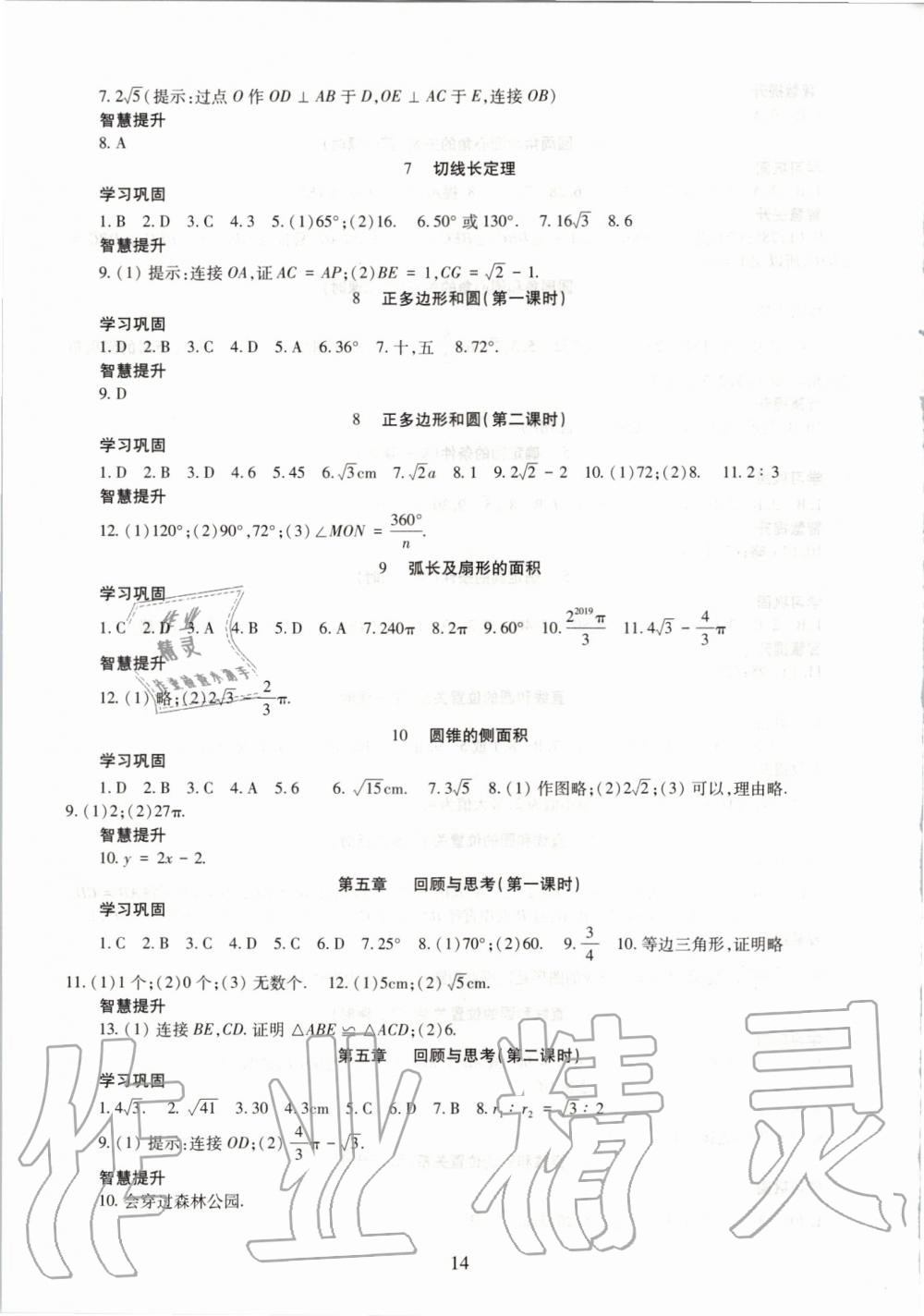 2019年智慧學(xué)習(xí)九年級數(shù)學(xué)全一冊魯教版五四制 第14頁