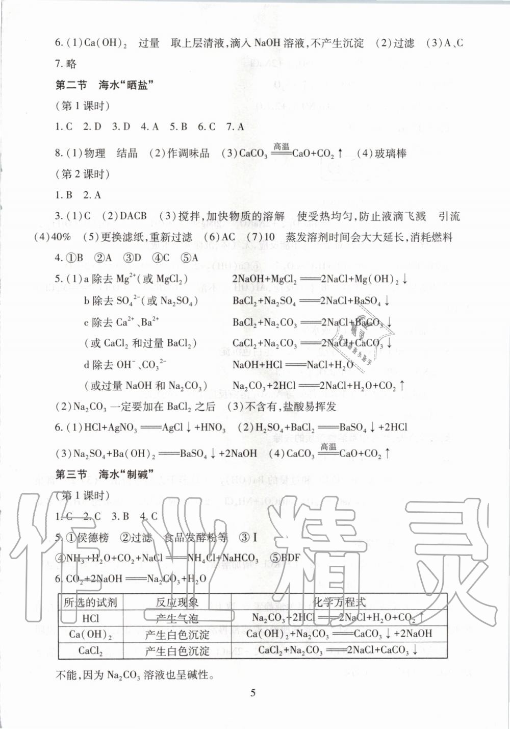 2019年智慧學(xué)習(xí)九年級化學(xué)全一冊魯教版五四制 第5頁