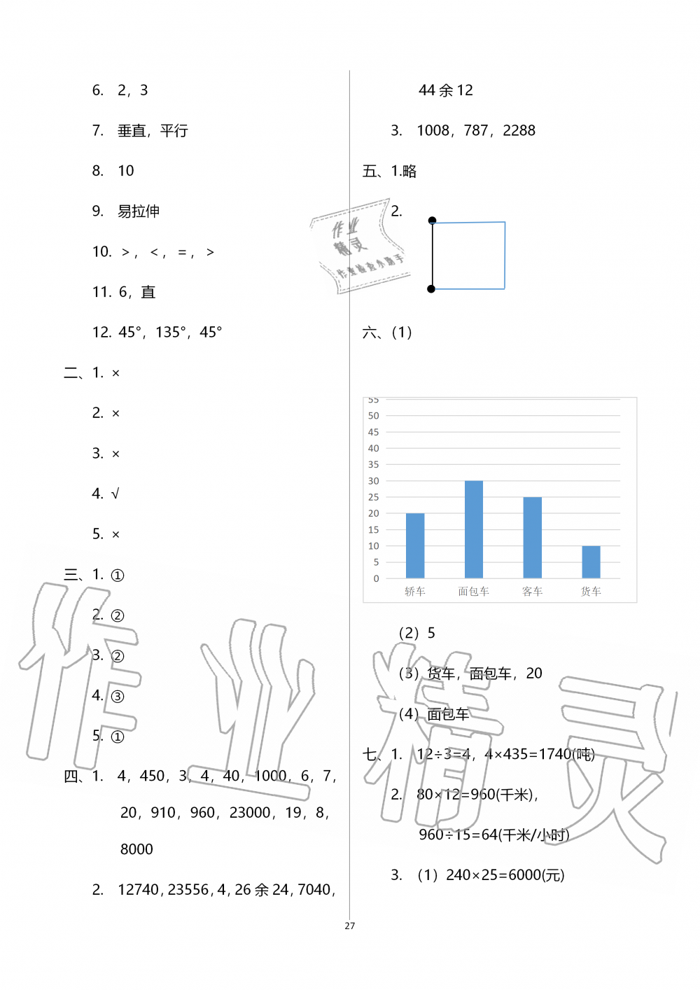 2019年智慧學(xué)習(xí)四年級(jí)數(shù)學(xué)上冊(cè)人教版 第27頁