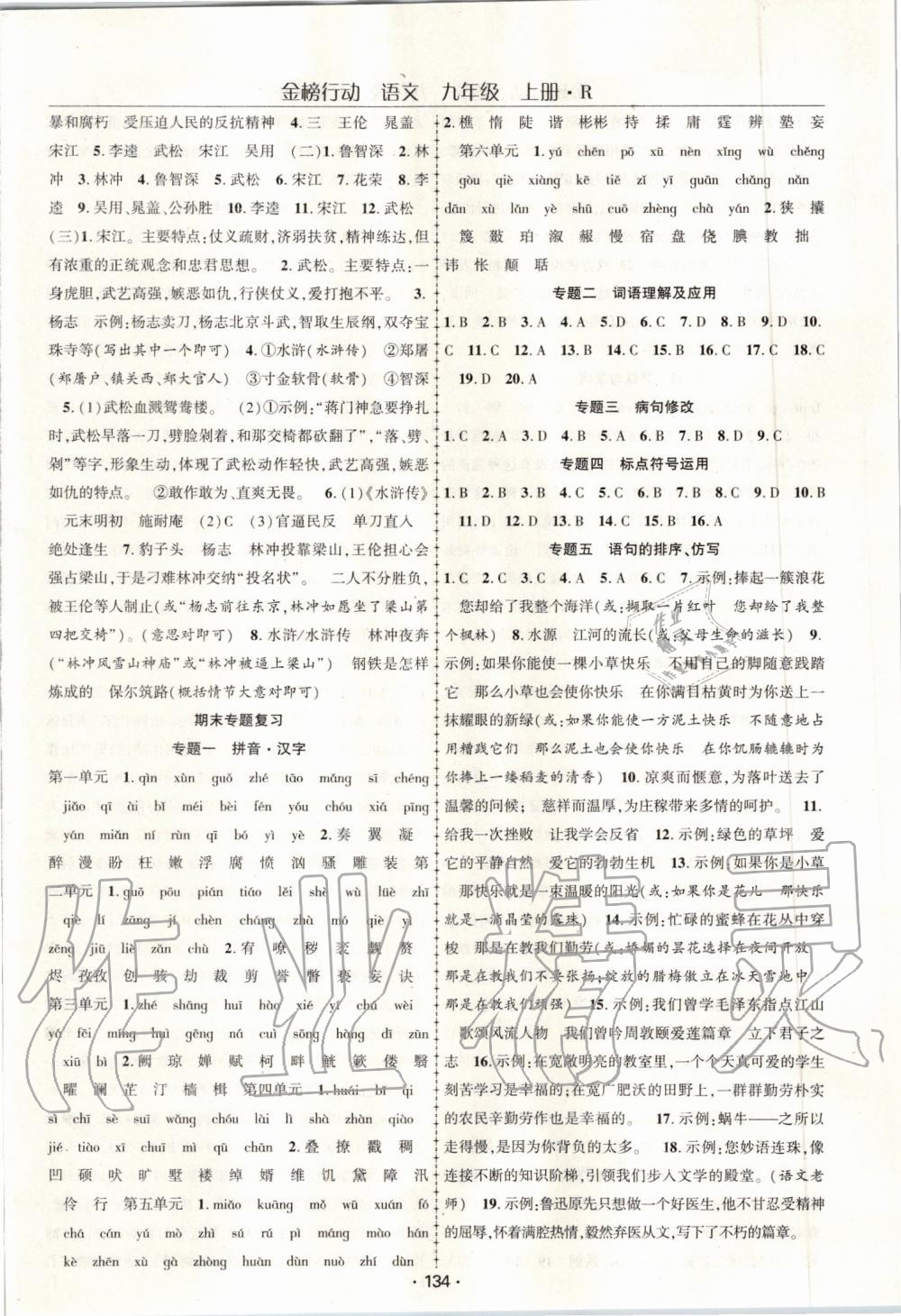 2019年金榜行動(dòng)課時(shí)導(dǎo)學(xué)案九年級(jí)語(yǔ)文上冊(cè)人教版 第12頁(yè)