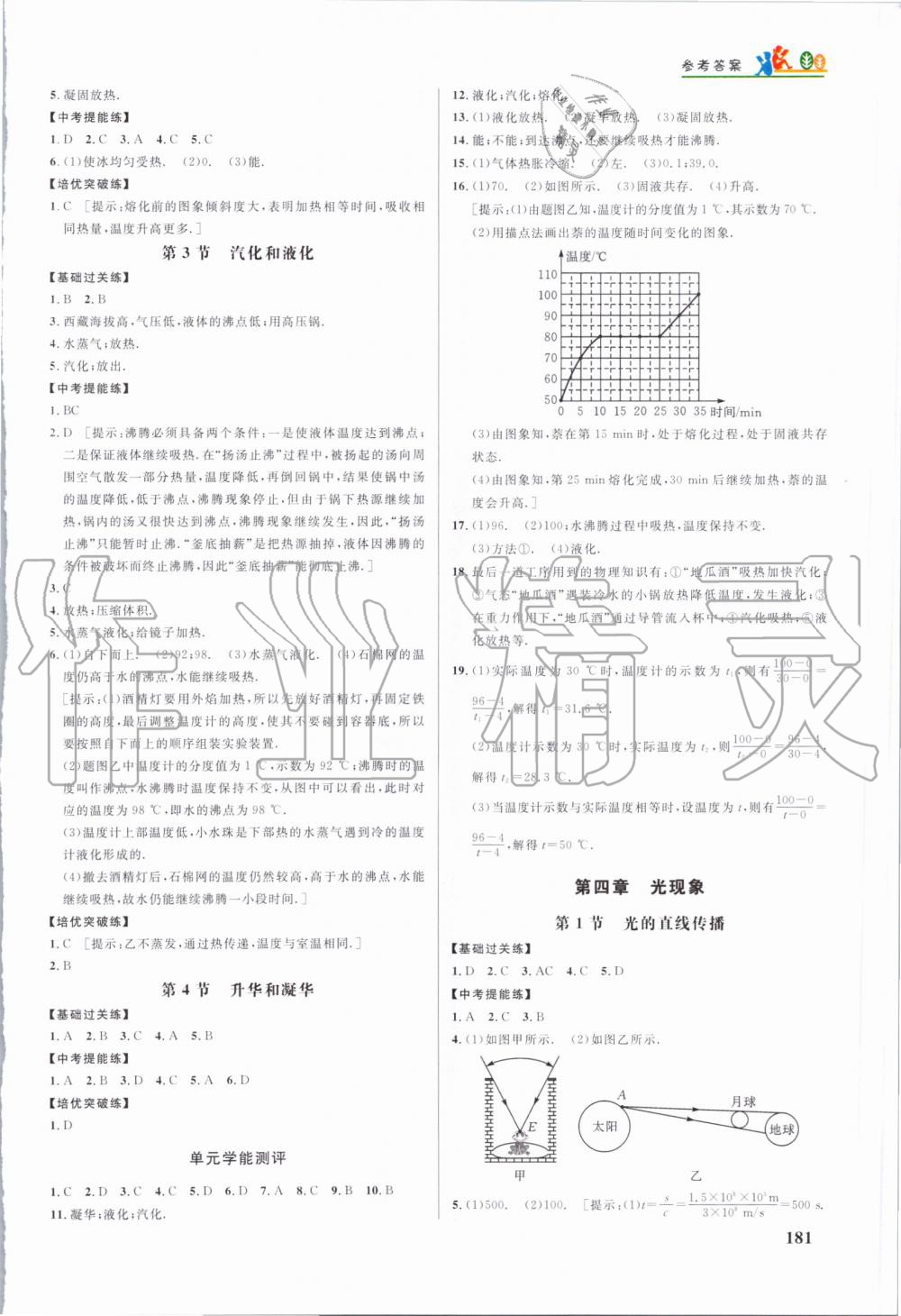 2019年重難點(diǎn)手冊(cè)八年級(jí)物理上冊(cè)人教版 第4頁(yè)