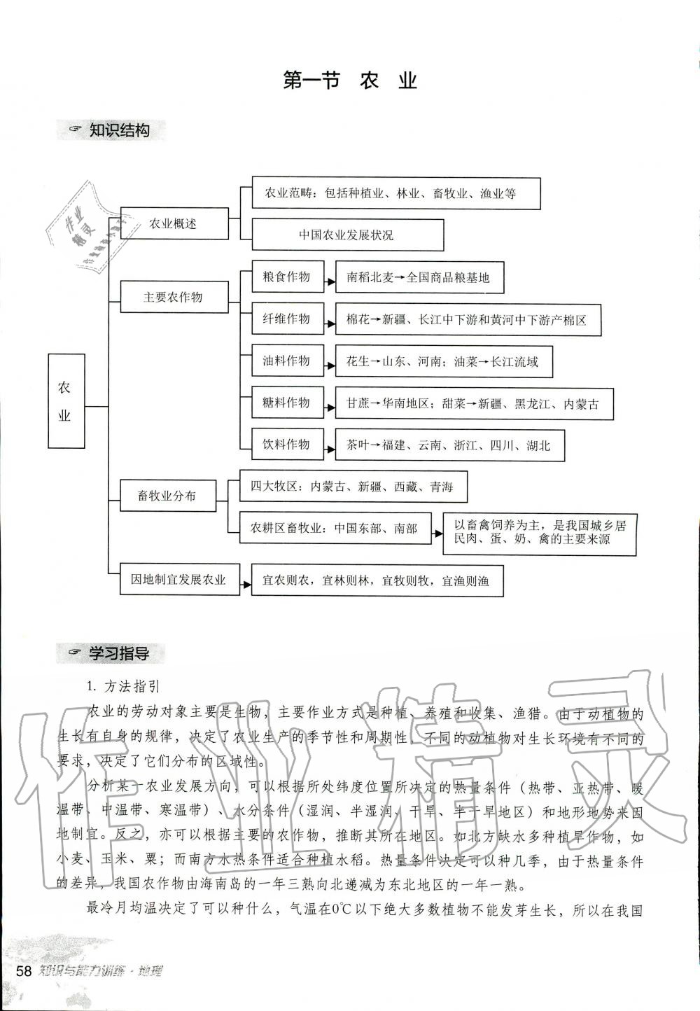 2019年知识与能力训练八年级地理上册湘教版 第58页