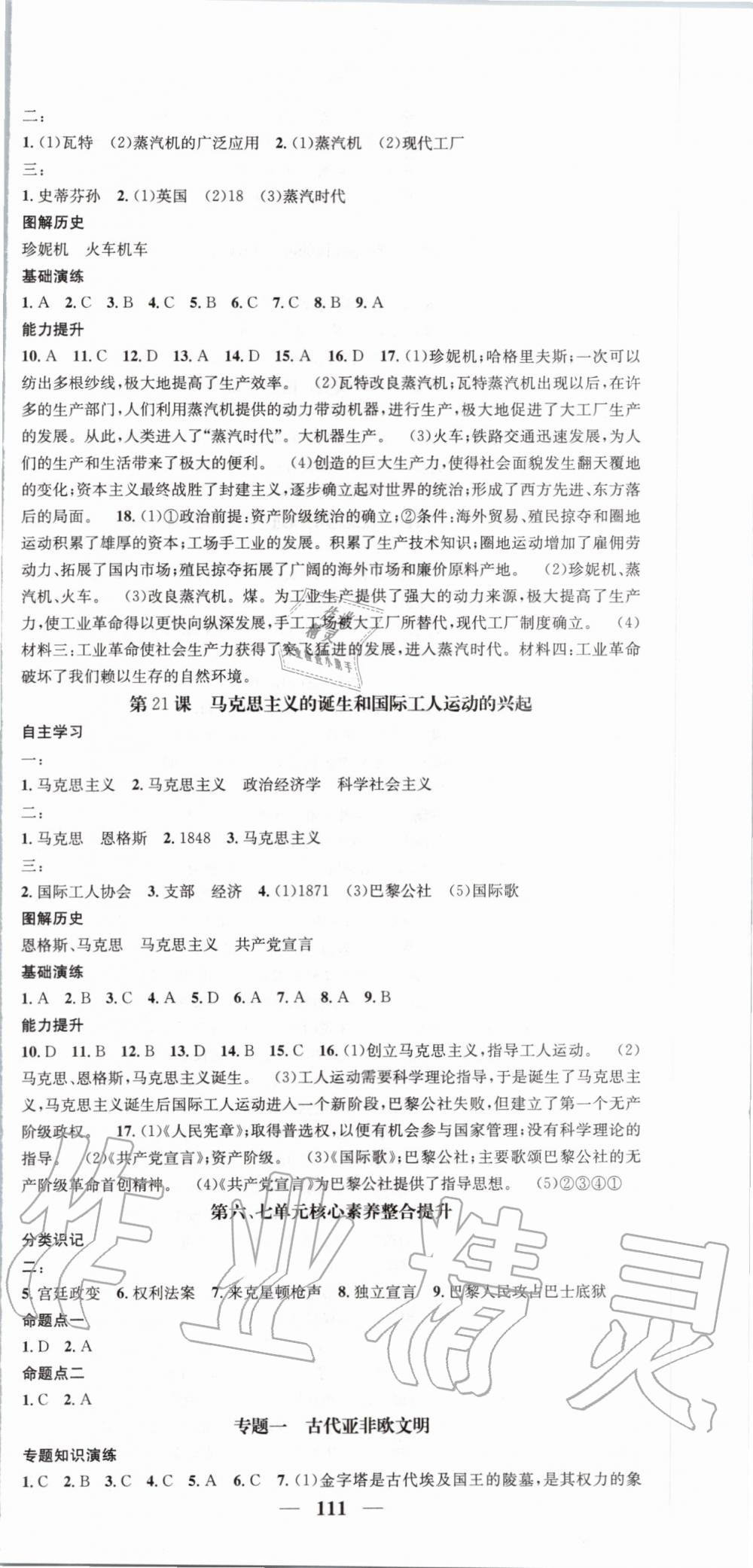 2019年智慧學(xué)堂九年級歷史上冊人教版天津科學(xué)技術(shù)出版社 第9頁