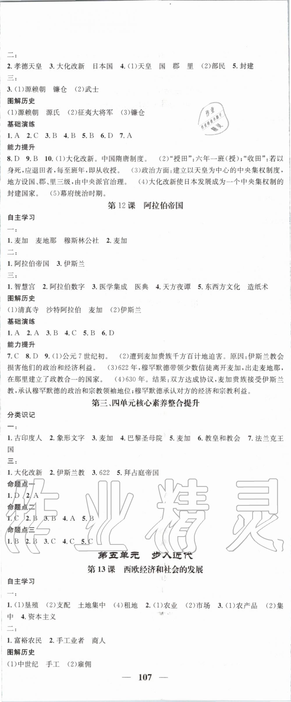 2019年智慧學(xué)堂九年級歷史上冊人教版天津科學(xué)技術(shù)出版社 第5頁