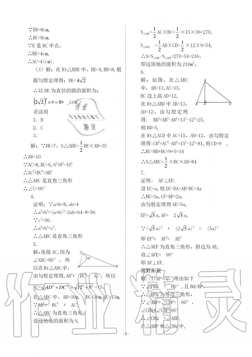 2019年育才金典八年级数学上册北师大版 第5页