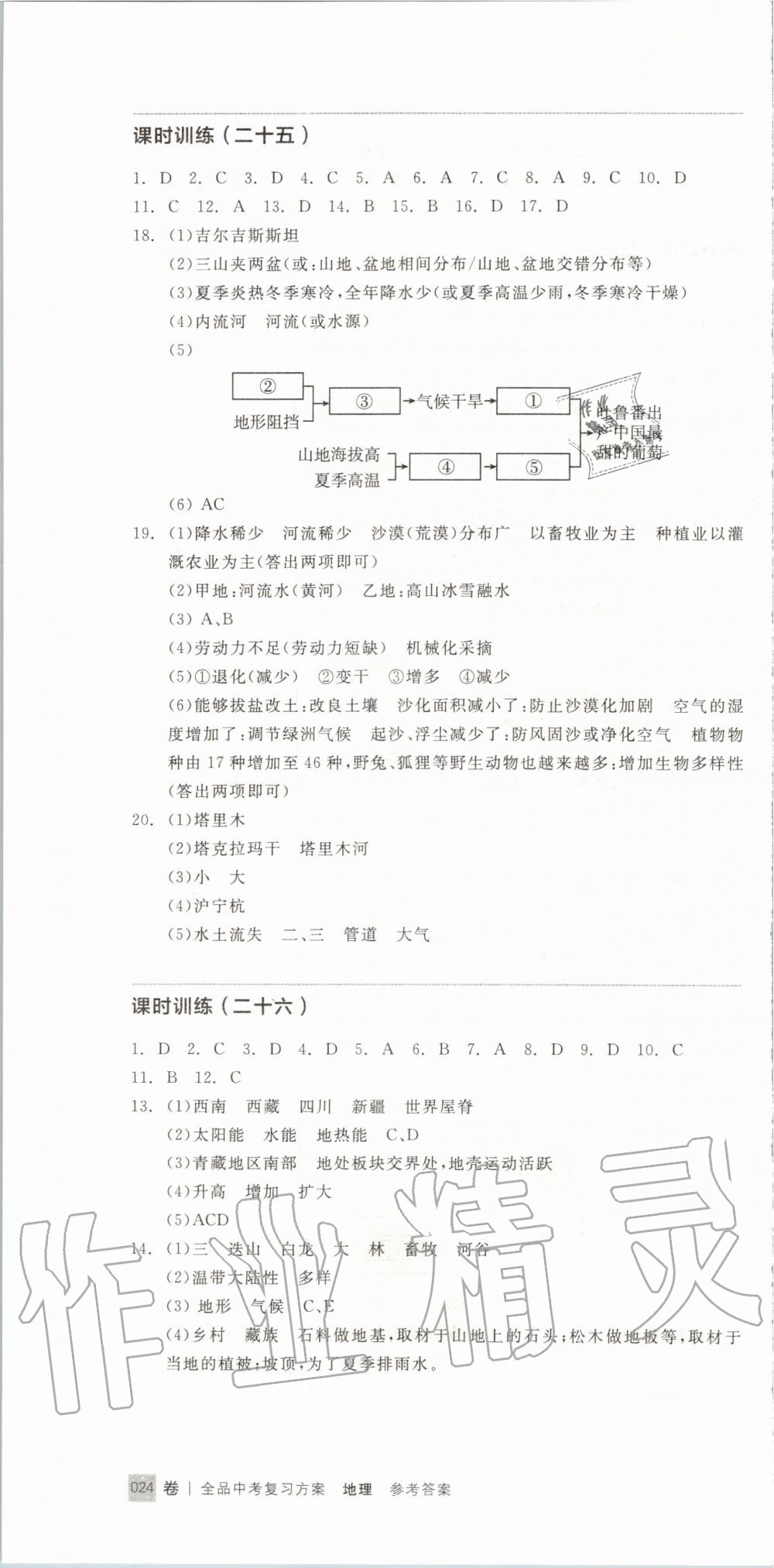 2019年全品中考復(fù)習(xí)方案九年級地理北京專版 第22頁