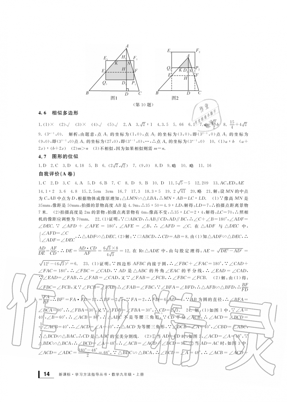 2019年新課標(biāo)學(xué)習(xí)方法指導(dǎo)叢書九年級(jí)數(shù)學(xué)上冊(cè)浙教版 第14頁(yè)