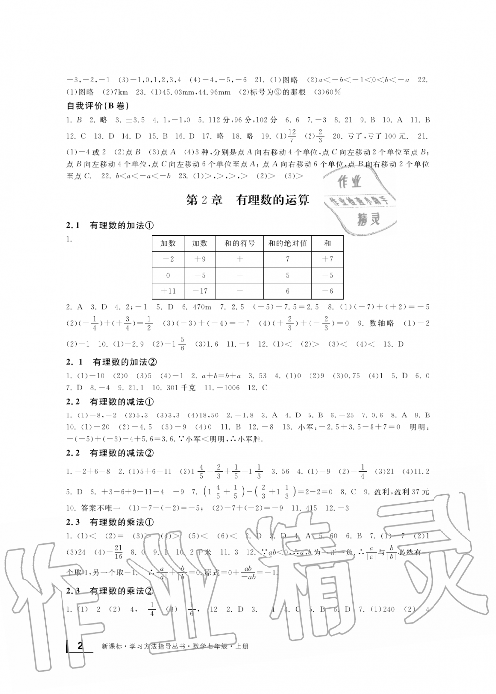 2019年新課標(biāo)學(xué)習(xí)方法指導(dǎo)叢書七年級數(shù)學(xué)上冊浙教版 第2頁