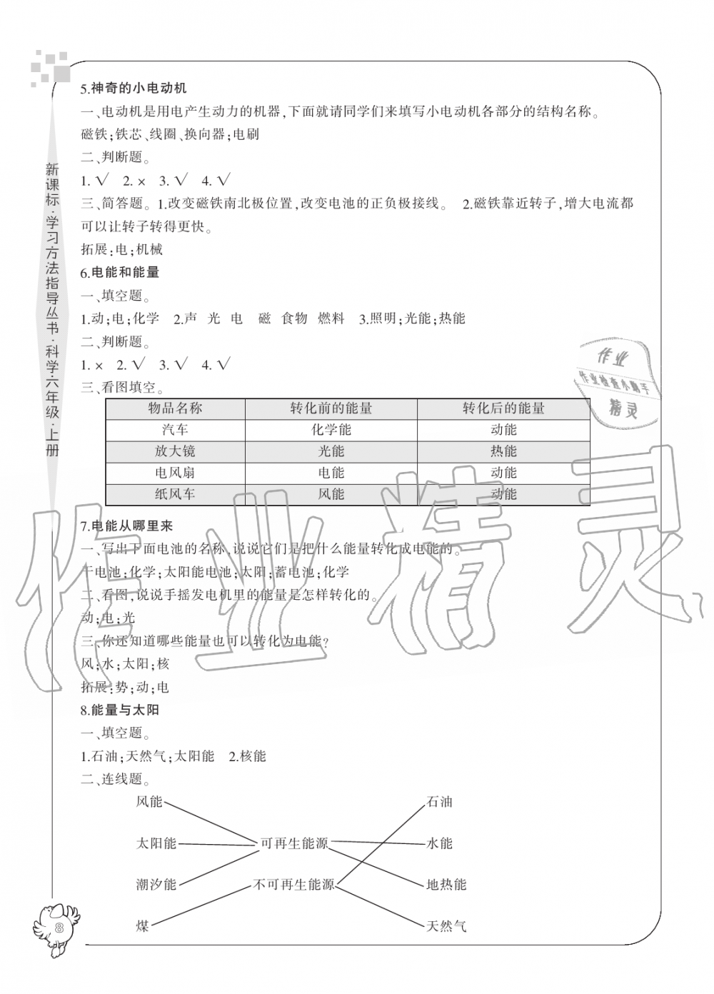 2019年新課標(biāo)學(xué)習(xí)方法指導(dǎo)叢書六年級科學(xué)上冊教科版 第8頁