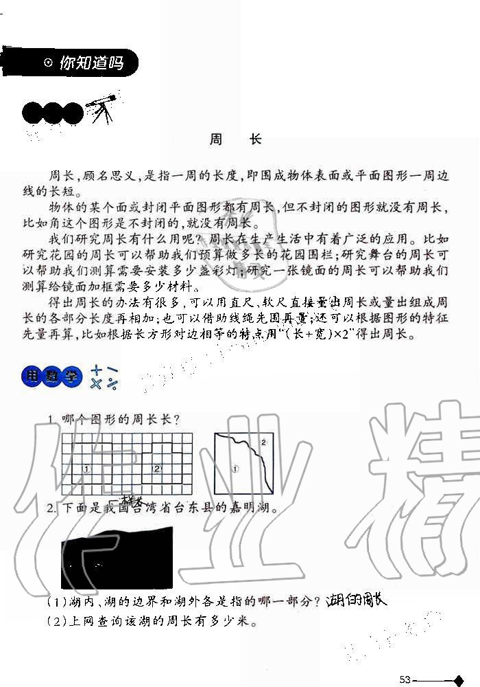 2019年小學(xué)數(shù)學(xué)同步練習(xí)三年級(jí)上冊(cè)西師大版西南師范大學(xué)出版社重慶專(zhuān)版 第53頁(yè)