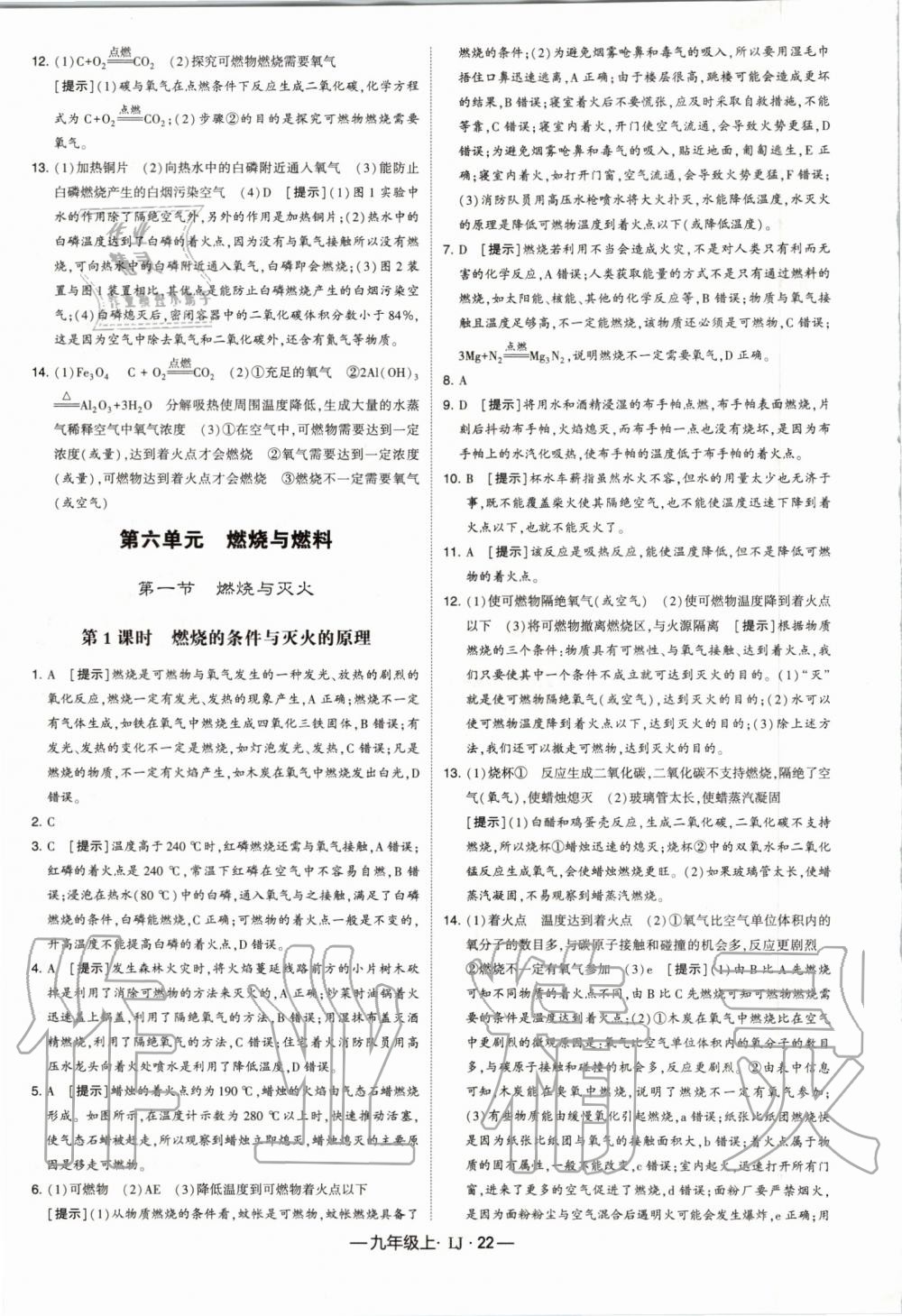 2019年經(jīng)綸學(xué)典學(xué)霸九年級(jí)化學(xué)上冊魯教版 第22頁