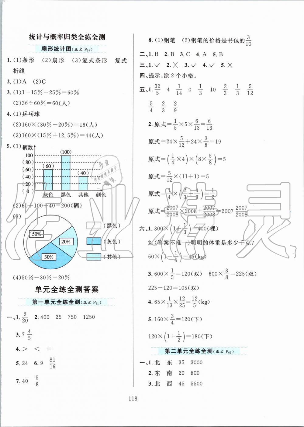 2019年小學教材全練六年級數學上冊人教版天津專用 第18頁