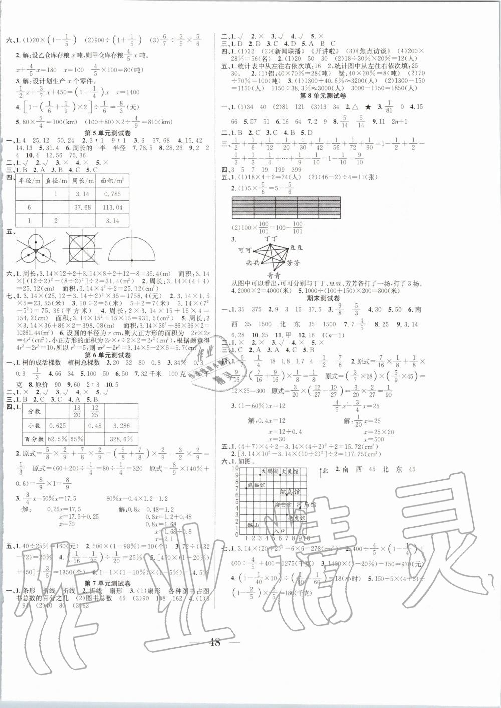 2019年七天學(xué)練考六年級(jí)數(shù)學(xué)上冊(cè)人教版 第8頁(yè)