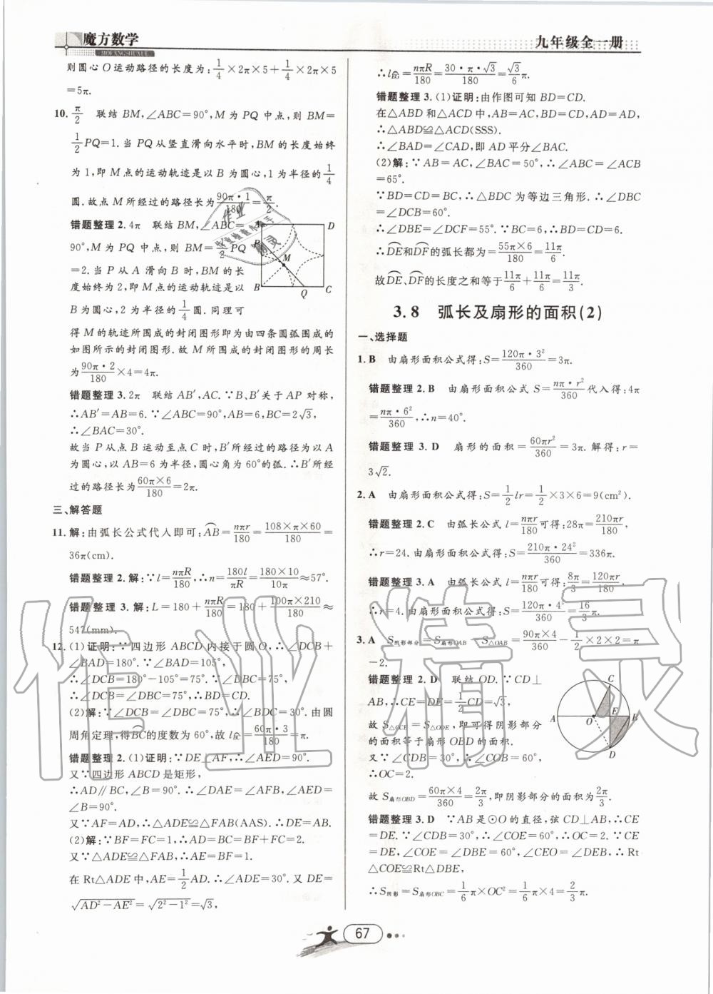 2019年魔方数学九年级全一册浙教版 第67页