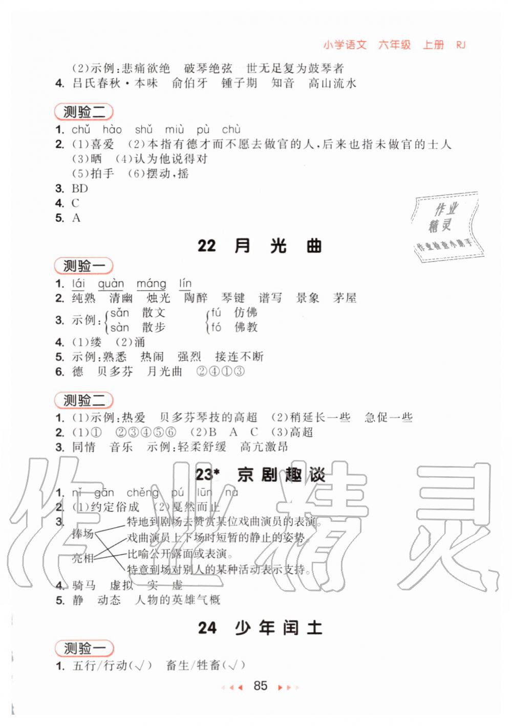 2019年53隨堂測(cè)小學(xué)語(yǔ)文六年級(jí)上冊(cè)人教版 第9頁(yè)