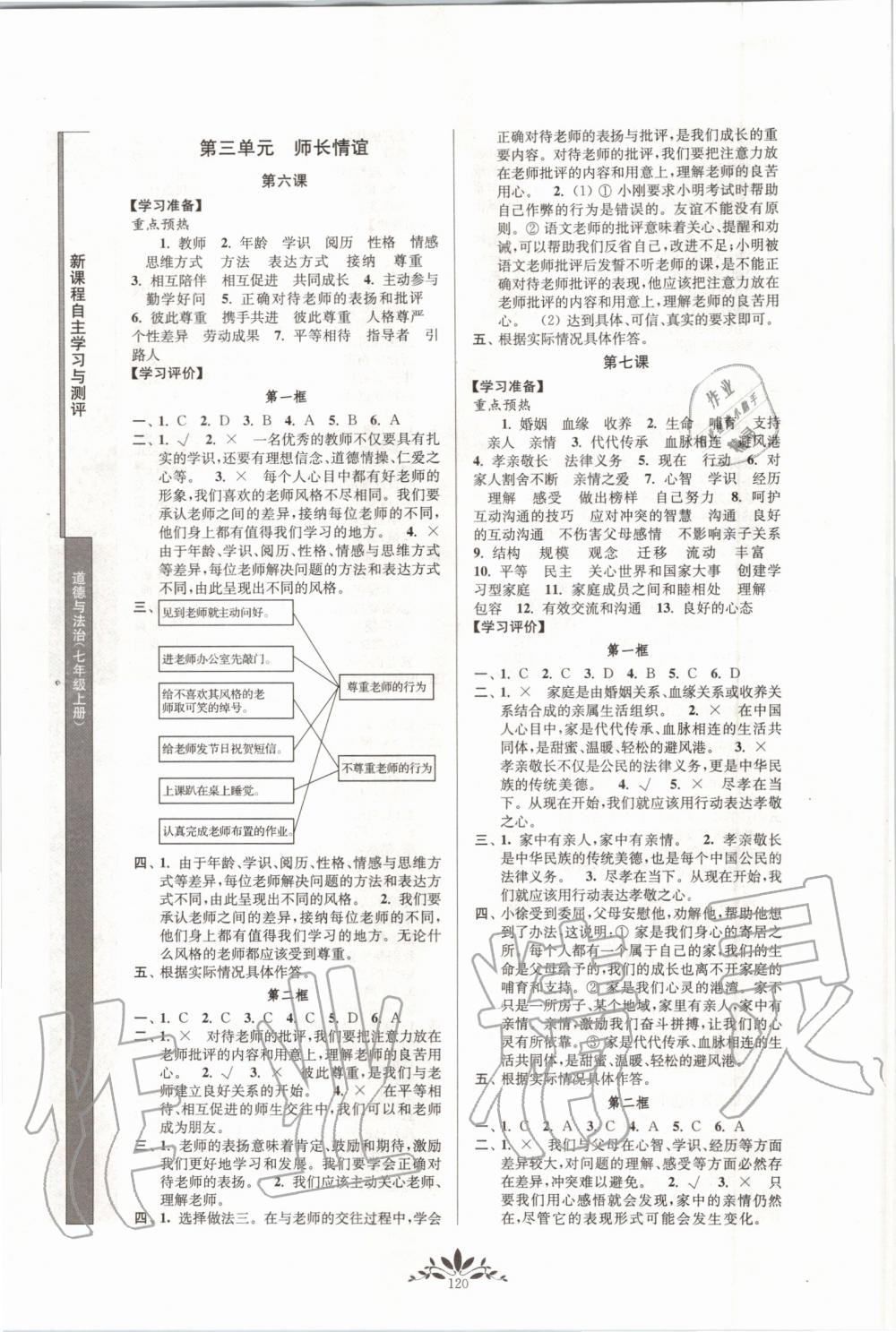 2019年新課程自主學(xué)習(xí)與測(cè)評(píng)七年級(jí)道德與法治上冊(cè)人教版 第4頁(yè)