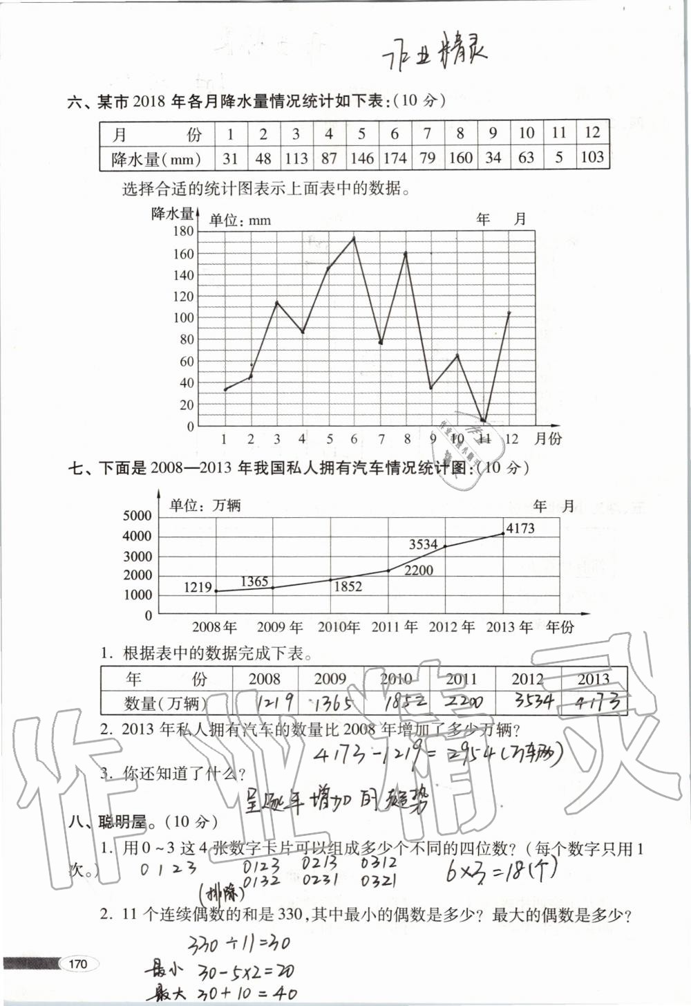 2019年新课堂同步学习与探究五年级数学上学期青岛版 第170页