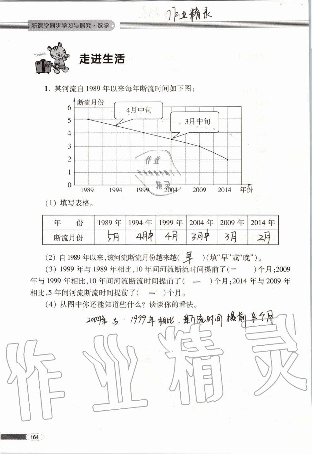 2019年新课堂同步学习与探究五年级数学上学期青岛版 第164页