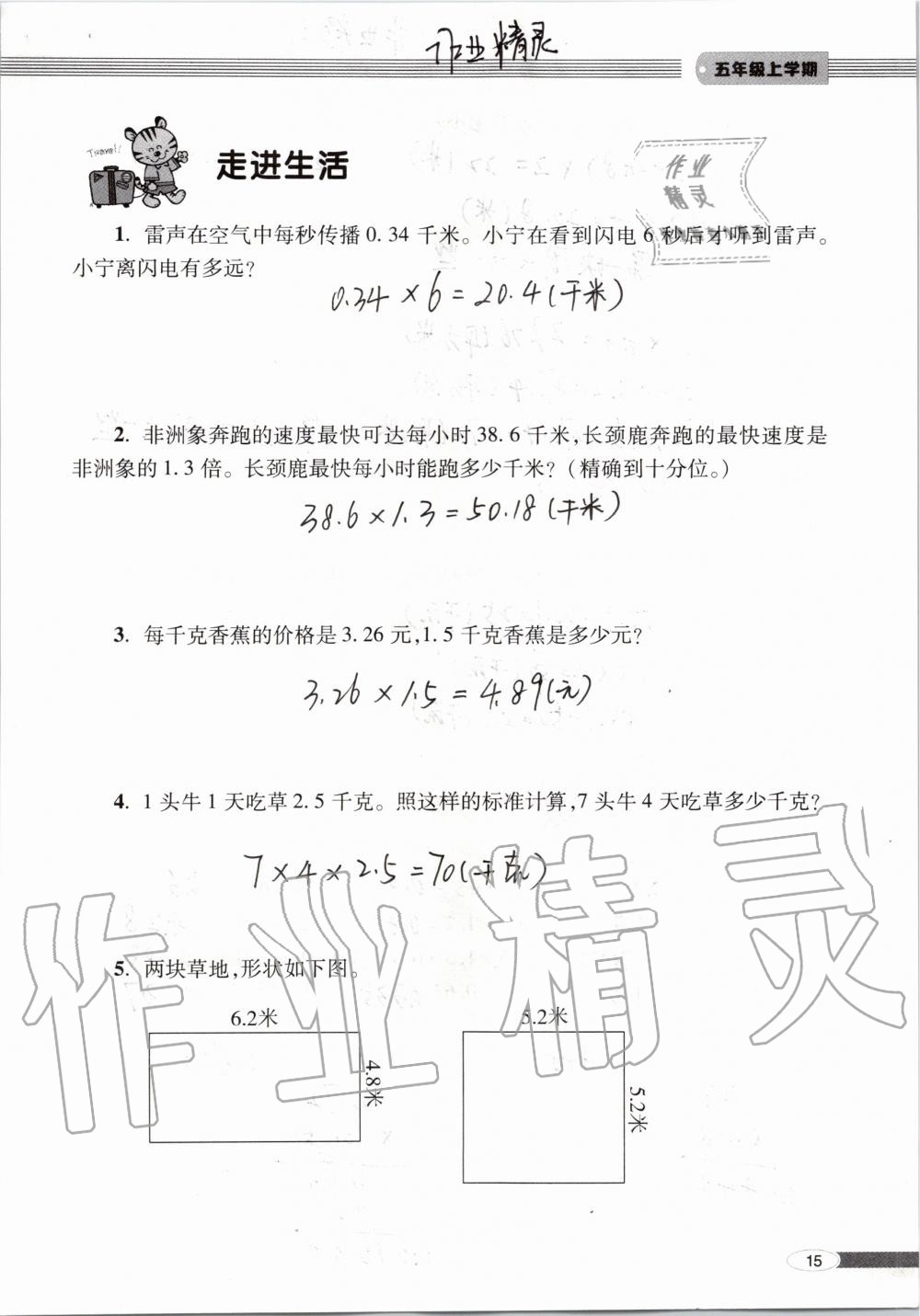 2019年新課堂同步學(xué)習(xí)與探究五年級(jí)數(shù)學(xué)上學(xué)期青島版 第15頁(yè)