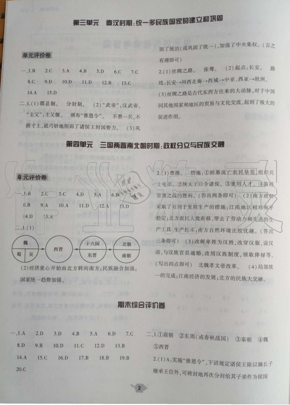 2019年基礎(chǔ)訓(xùn)練七年級(jí)歷史上冊(cè)人教版大象出版社 第14頁(yè)