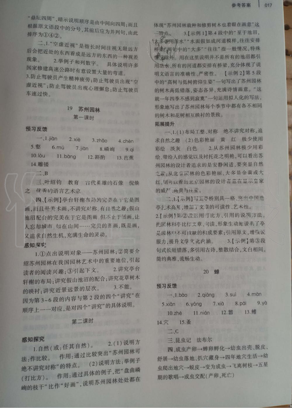 2019年基礎(chǔ)訓(xùn)練八年級語文上冊人教版大象出版社 第17頁