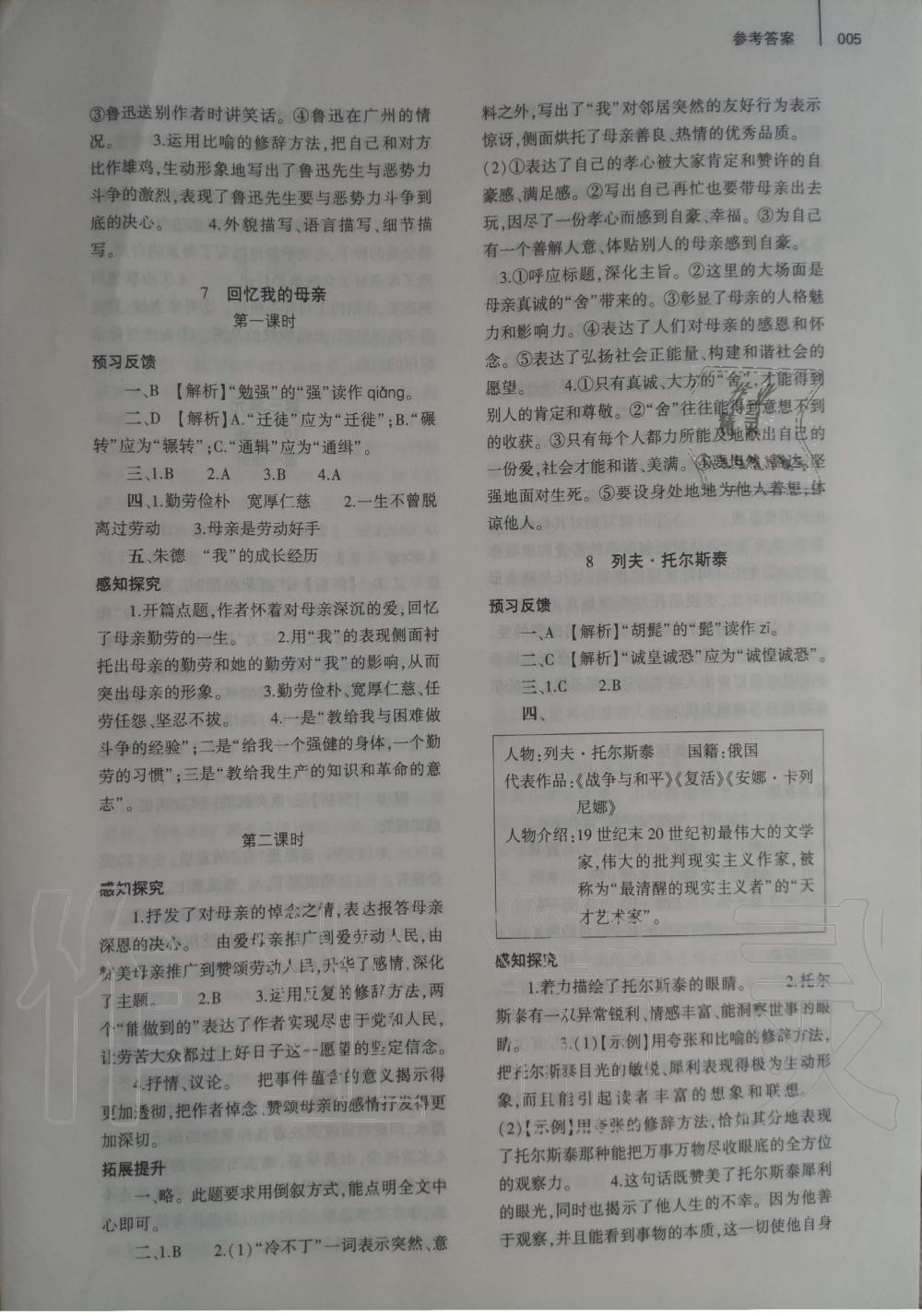 2019年基礎(chǔ)訓(xùn)練八年級(jí)語文上冊(cè)人教版大象出版社 第5頁