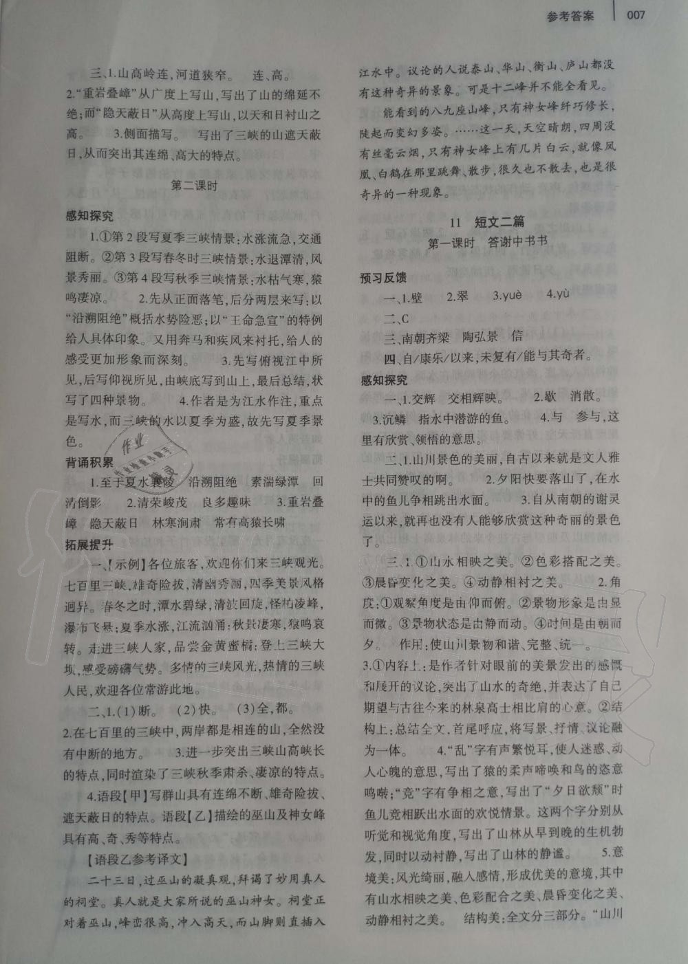 2019年基礎(chǔ)訓(xùn)練八年級(jí)語文上冊人教版大象出版社 第7頁