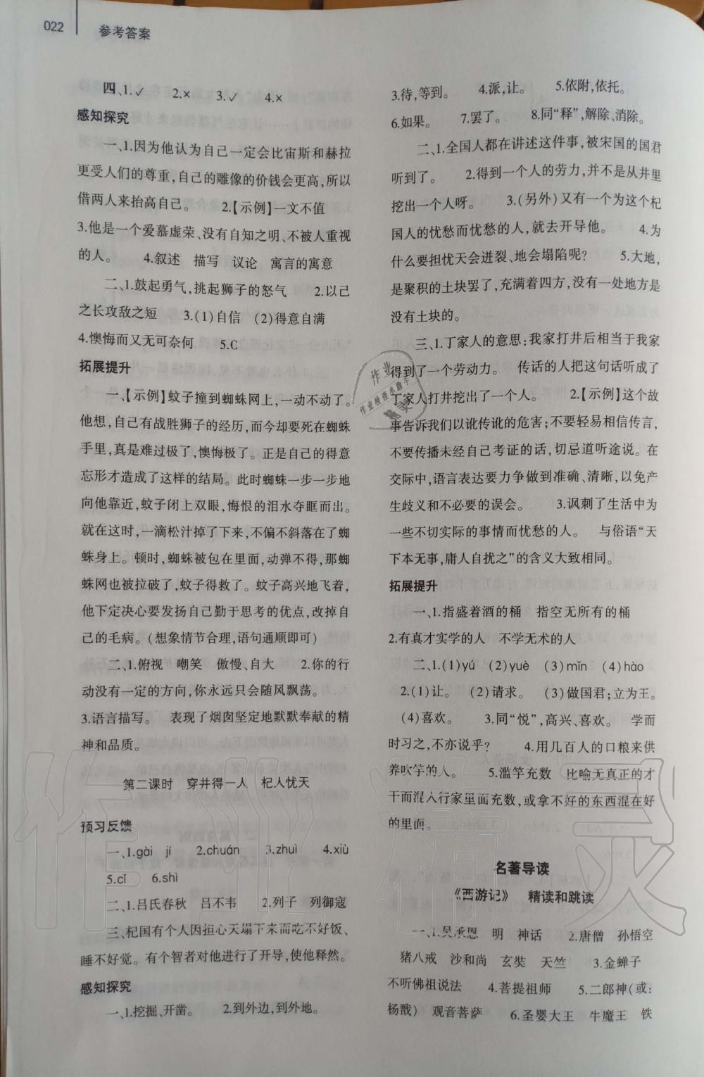 2019年基礎(chǔ)訓(xùn)練七年級(jí)語(yǔ)文上冊(cè)人教版大象出版社 第22頁(yè)