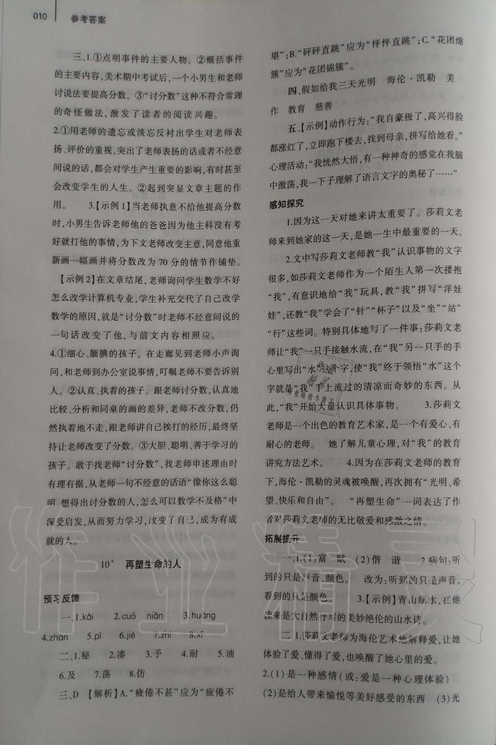 2019年基礎(chǔ)訓(xùn)練七年級(jí)語(yǔ)文上冊(cè)人教版大象出版社 第10頁(yè)