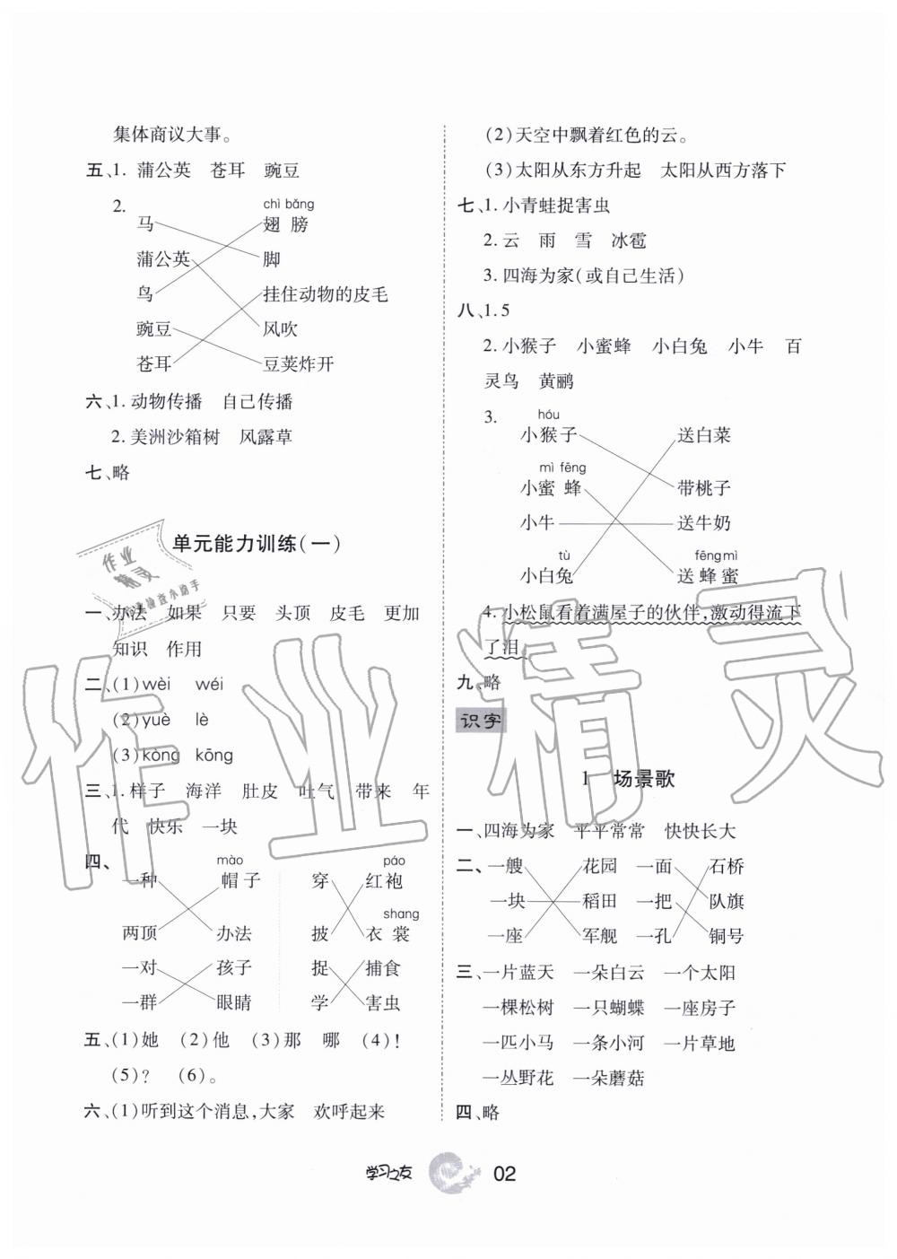 2019年學(xué)習(xí)之友二年級語文上冊人教版 第2頁