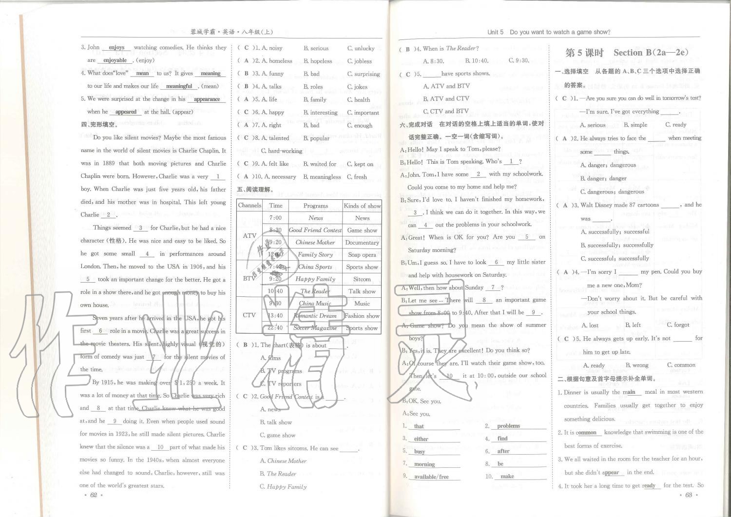 2019年蓉城學霸八年級英語上冊人教版 第32頁