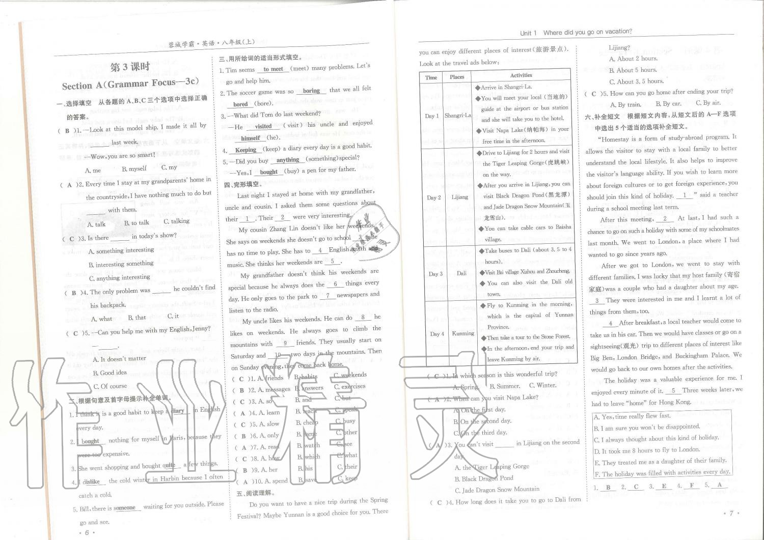 2019年蓉城學霸八年級英語上冊人教版 第4頁