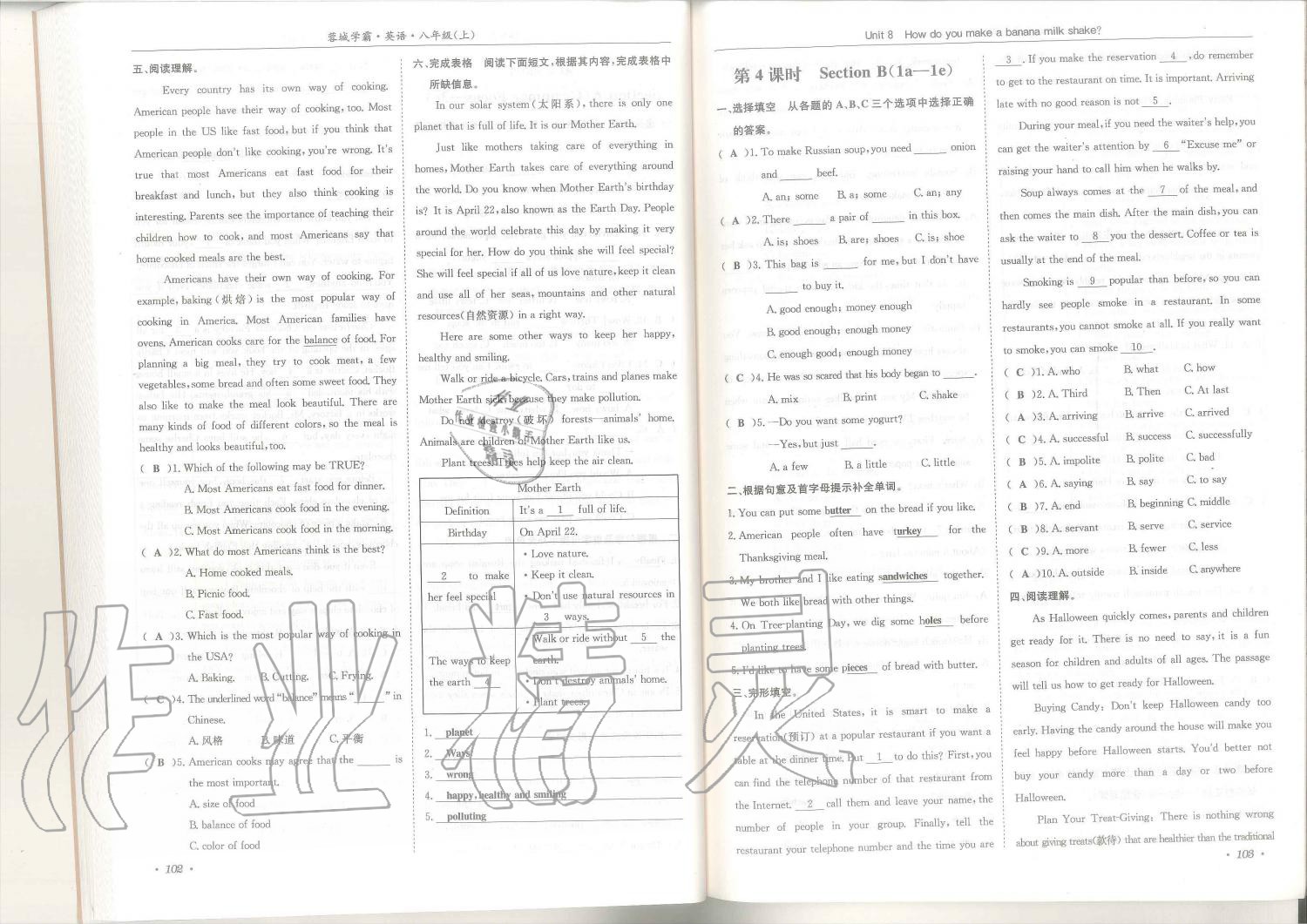 2019年蓉城學(xué)霸八年級(jí)英語(yǔ)上冊(cè)人教版 第52頁(yè)