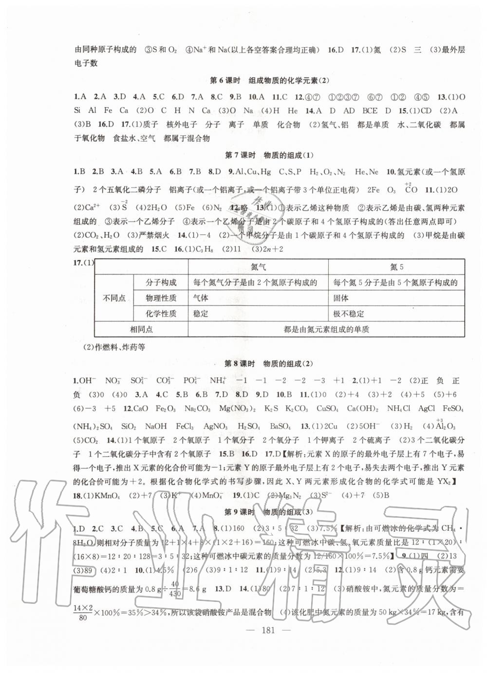 2019年金鑰匙1加1課時作業(yè)加目標(biāo)檢測九年級化學(xué)上冊上海版 第9頁