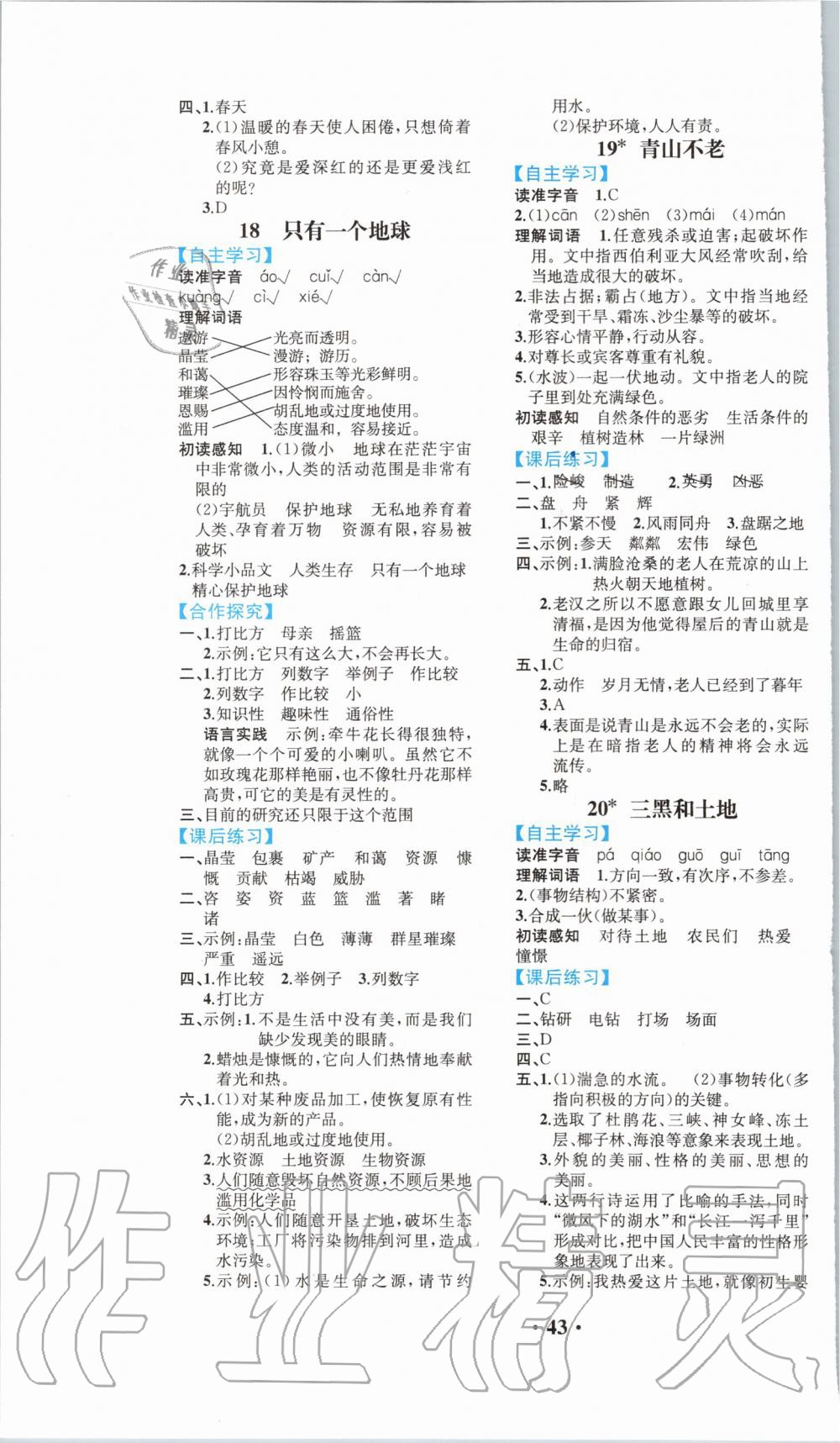 2019年胜券在握同步解析与测评六年级语文上册人教版重庆专版 第7页