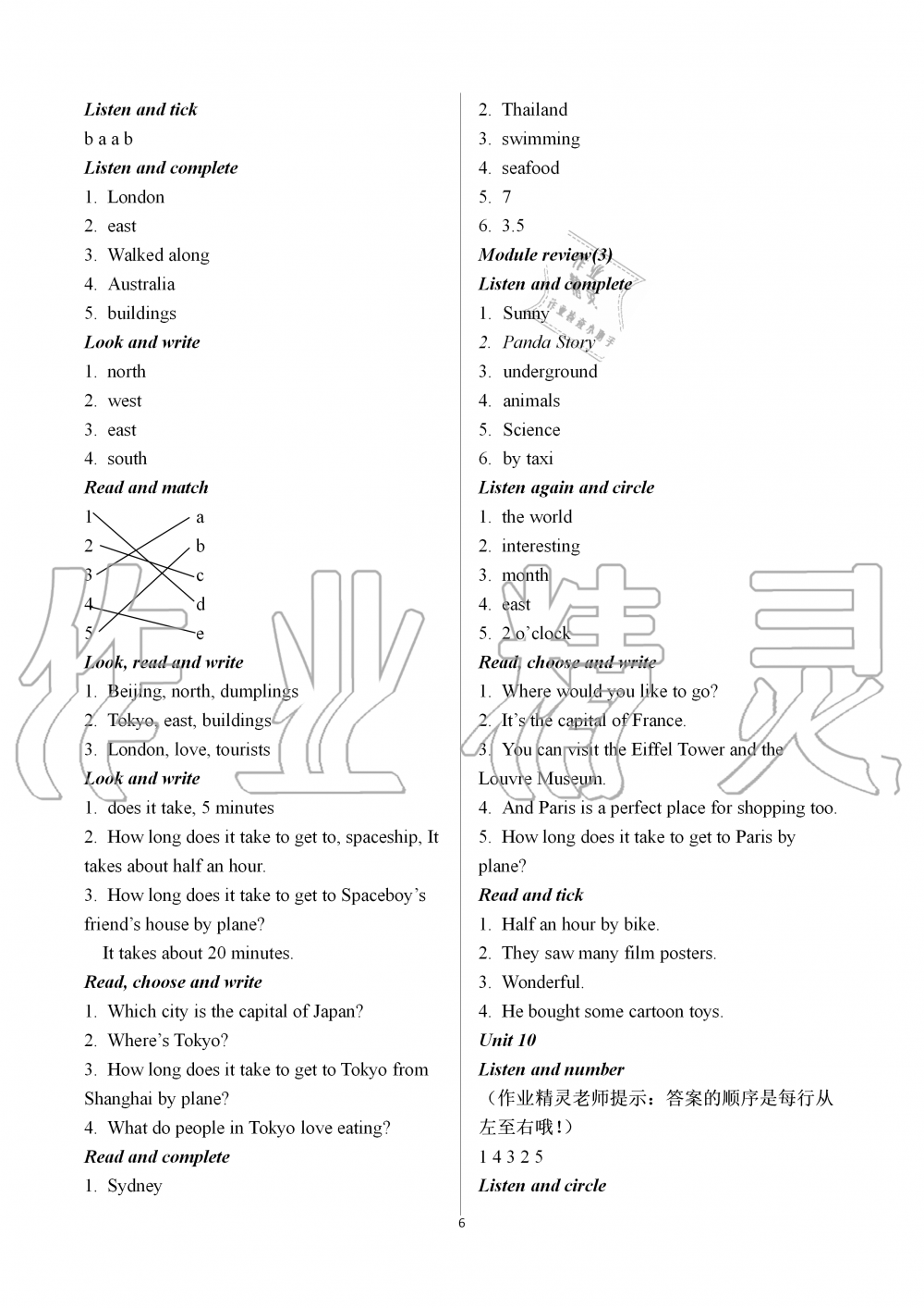 2019年英语活动手册六年级上册沪教版 第6页