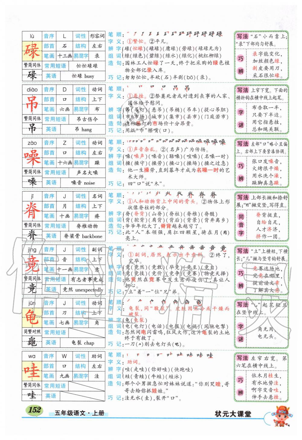 2019年?duì)钤刹怕窢钤笳n堂五年級(jí)語(yǔ)文上冊(cè)人教版 第152頁(yè)