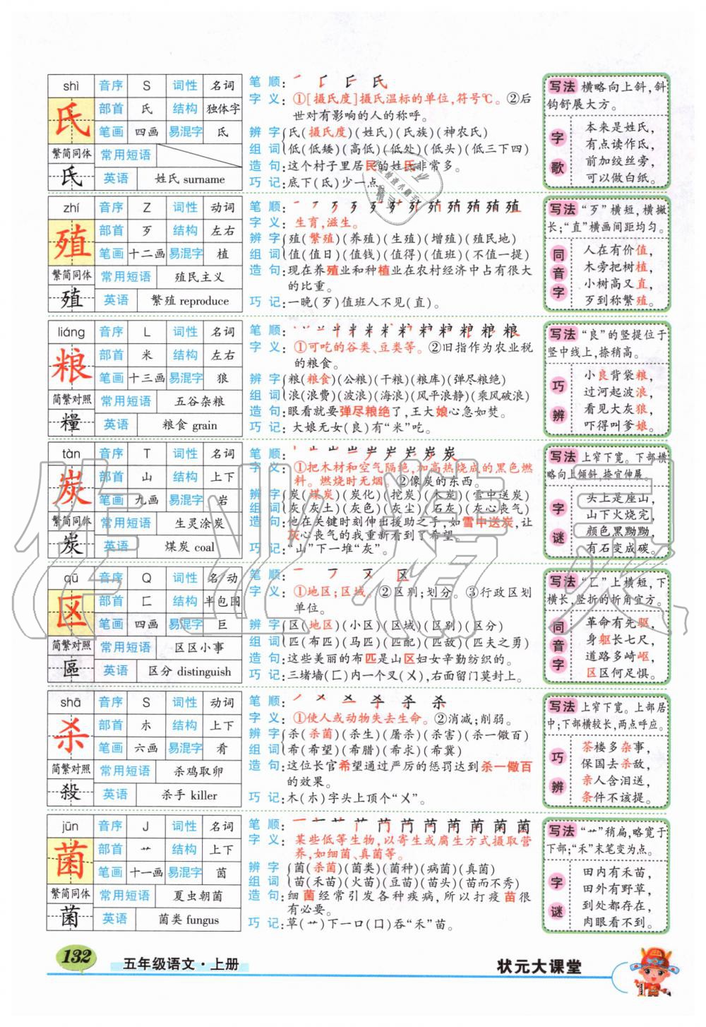 2019年?duì)钤刹怕窢钤笳n堂五年級(jí)語(yǔ)文上冊(cè)人教版 第132頁(yè)