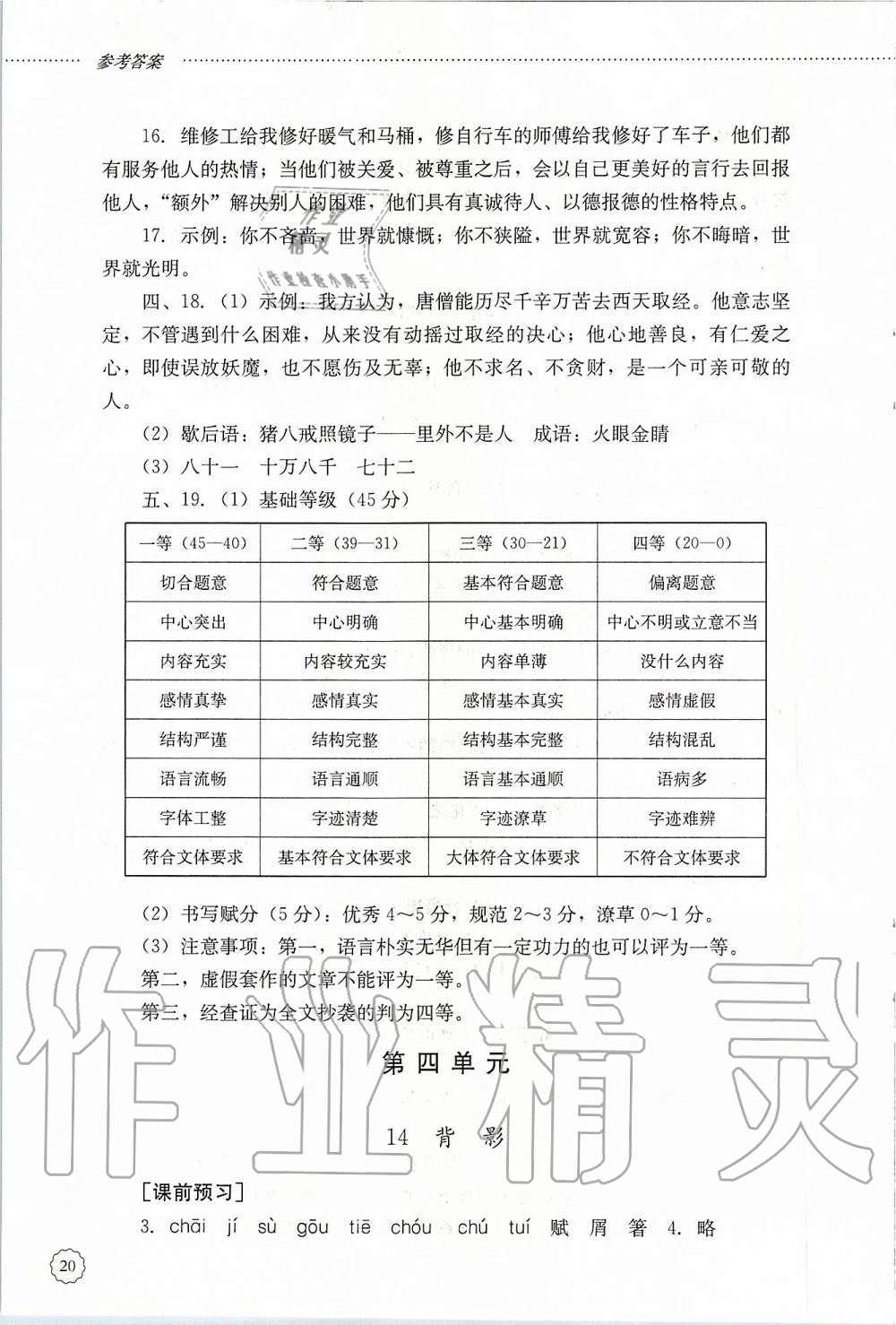 2019年初中課堂同步訓(xùn)練八年級(jí)語(yǔ)文上冊(cè)人教版五四制山東文藝出版社 第20頁(yè)