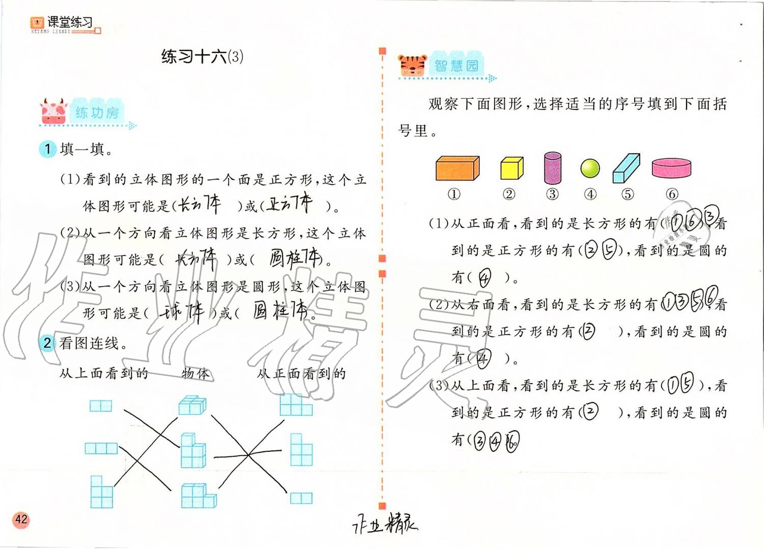 2019年課堂練習(xí)二年級數(shù)學(xué)上冊人教版 第42頁