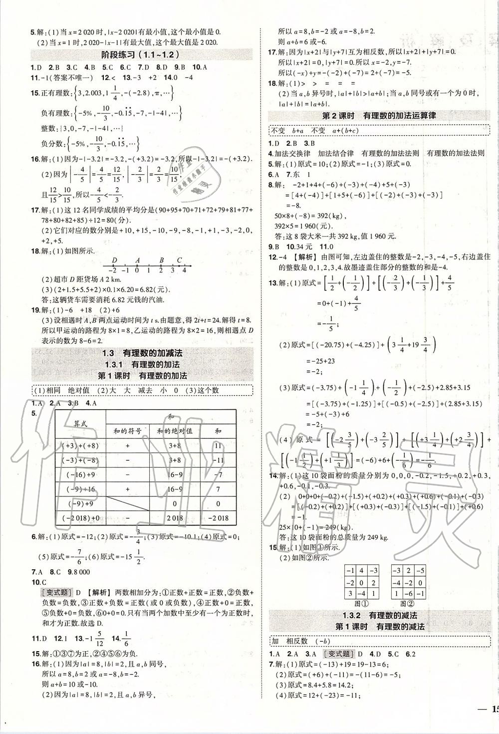 2019年黃岡創(chuàng)優(yōu)作業(yè)七年級數(shù)學(xué)上冊人教版 第3頁