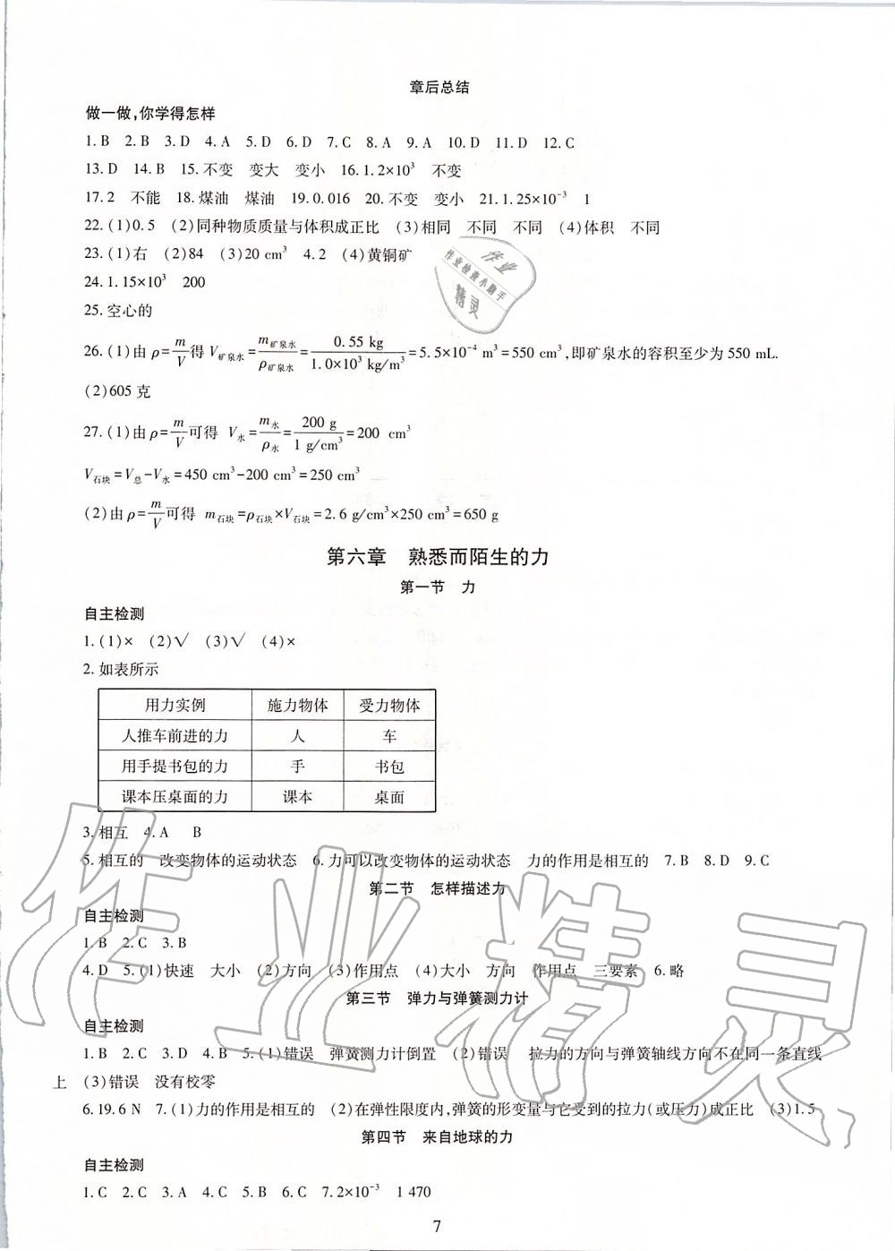 2019年智慧学习八年级物理上册沪科版 第7页