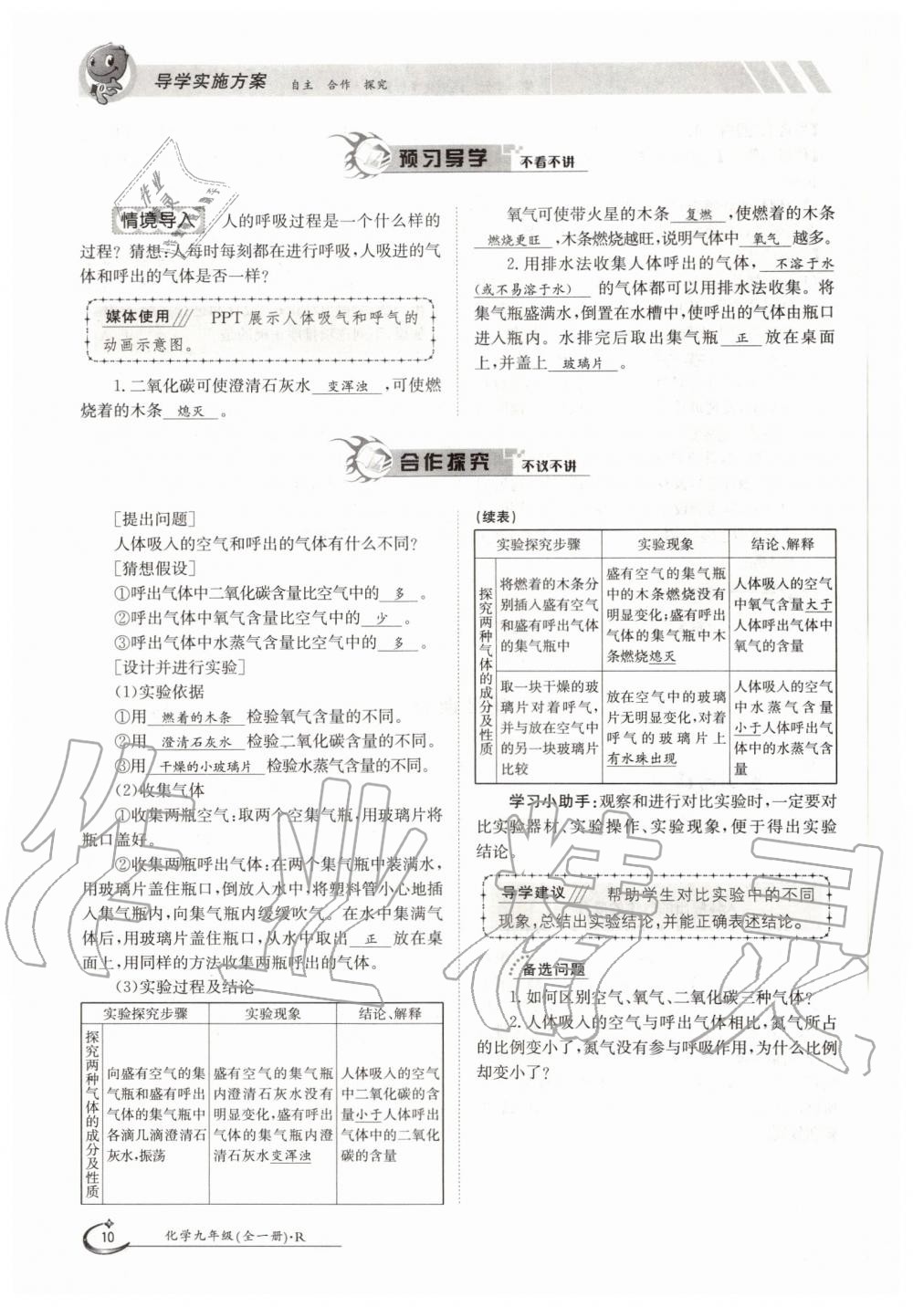 2019年金太陽導(dǎo)學測評九年級化學全一冊人教版 第10頁