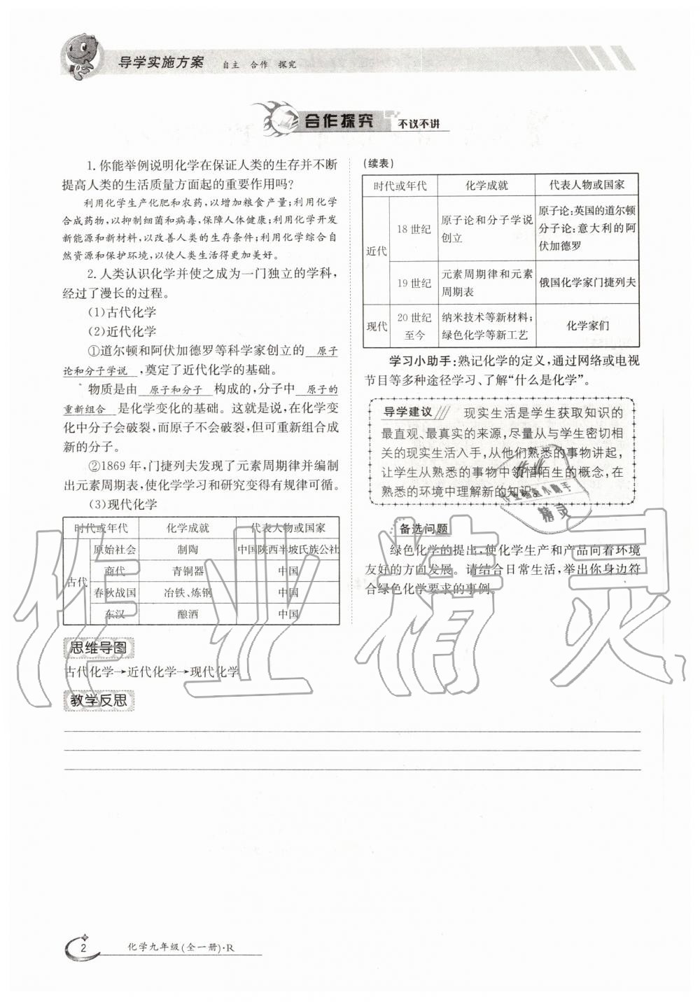 2019年金太陽導(dǎo)學(xué)測評九年級化學(xué)全一冊人教版 第2頁