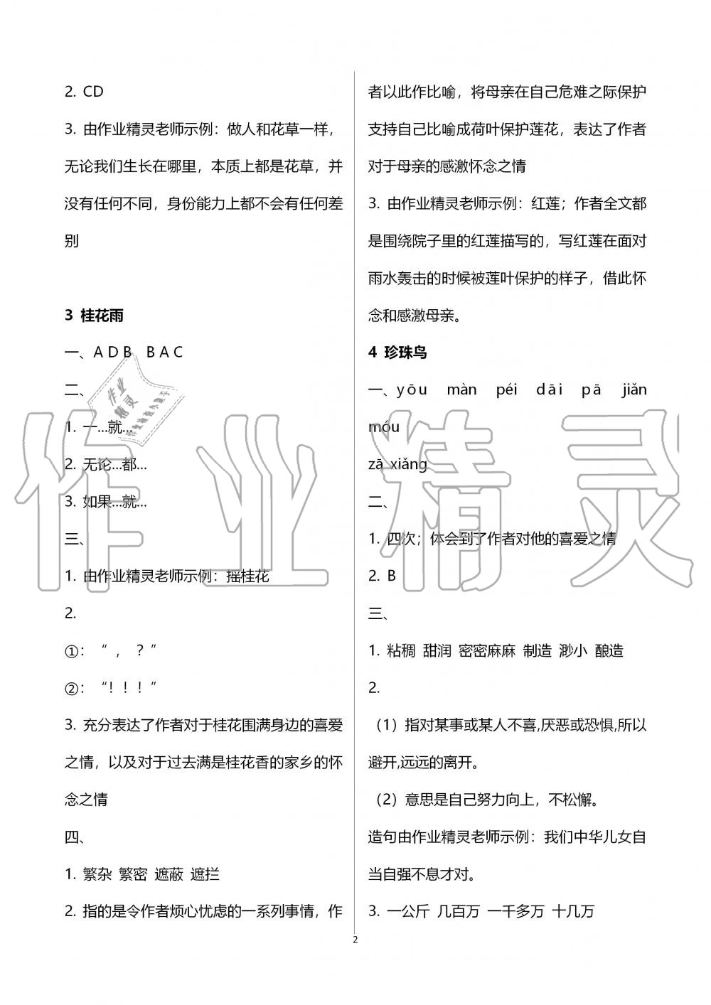 2019年人教金学典同步解析与测评五年级语文上册人教版 第2页