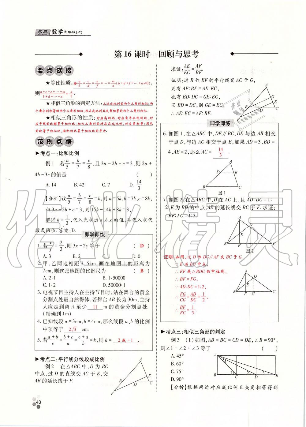 2019年學(xué)典四川九年級數(shù)學(xué)全一冊人教版 第43頁