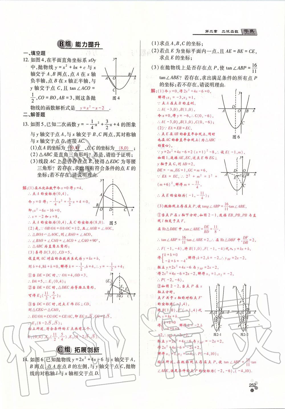 2019年學(xué)典四川九年級(jí)數(shù)學(xué)全一冊(cè)人教版 第252頁