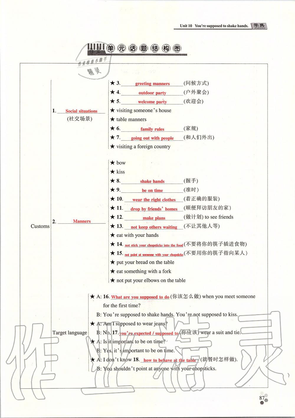 2019年學(xué)典課時(shí)精練九年級(jí)英語全一冊(cè)人教版北京時(shí)代華文書局 第86頁