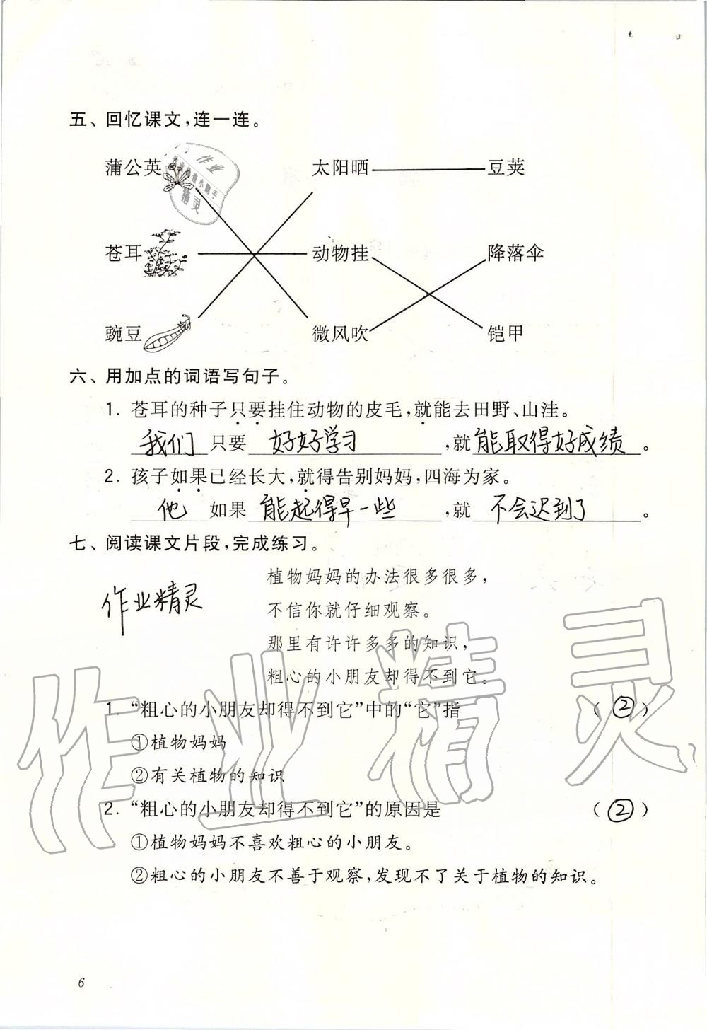 2019年配套練習與檢測二年級語文上冊人教版 第6頁